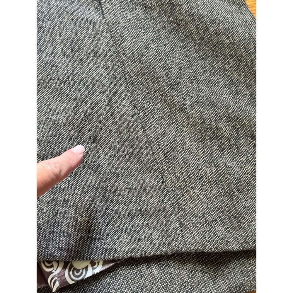 Womens Grey Herringbone Longline Pea Coat Button Front Jacket Grey - Picture 10 of 16